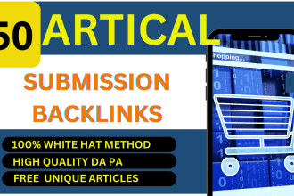 do manually 50 PDF or article submission high da pa do follow backlinks