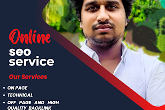 do technical SEO, off page and on page optimization your site for fast ranking