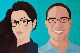 create a cartoon portrait for web and print