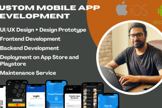 build a custom native and hybrid mobile IOS app and android app