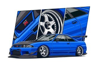 illustrate automotive vector art of your car