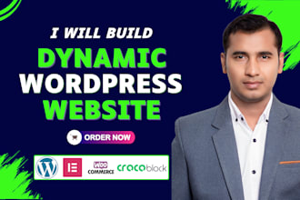 build dynamic wordpress website by crocoblock and elementor pro jet engine