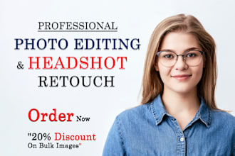 edit portraits, headshots, beauty retouching, skin smoothing