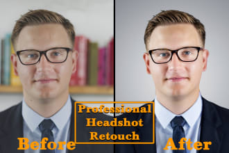 do photoshop retouching, editing portraits and headshots