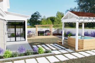 design and visualize your backyard landscape as landscape architect