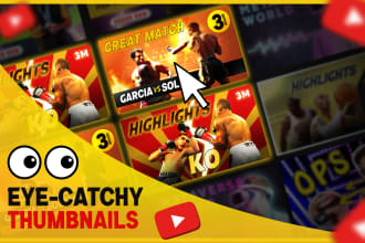 design eye catching boxing sports youtube thumbnail for more video clicks