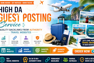 publish high da travel and tourism guest posts with powerful dofollow SEO