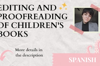 edit and proofread your children book, in spanish