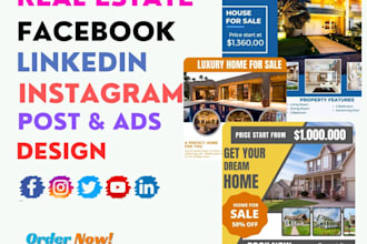 do real estate post design social media post facebook ads