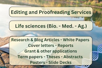 proofread and edit life science documents
