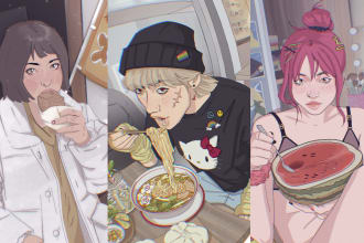 draw a custom anime scene in my signature style