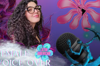 record a female voice over in latin american spanish