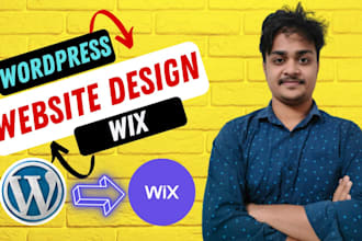 design wix to wordpress, wix landing, wordpress landing and figma to elementor