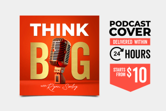design podcast cover art within 24 hours