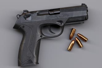 create and texture 3d weapon models for your projects