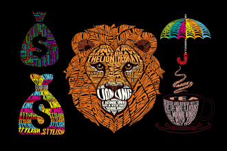 professionally  word cloud art and typography t shirt design
