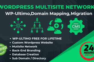 set up the multisite network and plugins for wordpress