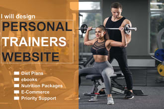 design attractive website of fitness, sports, gym, workout, yoga