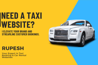 create a professional taxi booking car rental website