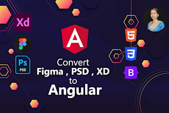 convert figma,psd,xd to angular