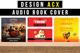 design audiobook or acx cover design in 24 hours