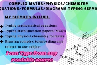 type maths physics chemistry equations and draw science diagrams
