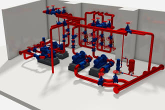 provide 2d,3d piping drawings with revit mep, autocad