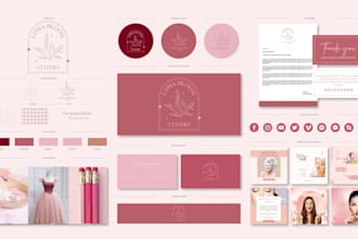 design hand drawn boho minimalist logo branding