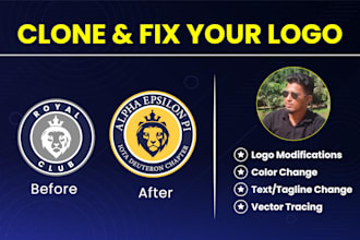 clone reproduce update replicate tweak cleanup or adjust your logo design