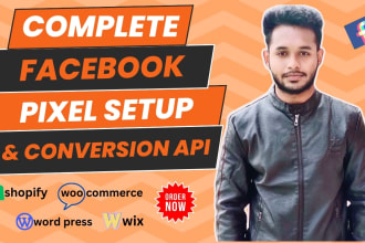 setup meta facebook pixel shopify, conversion API wordpress, GTM, ga4, fix pixel
