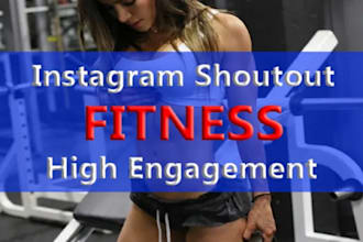 do shoutout promotion on my 100k fitness instagram page