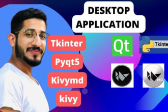 develop efficient python gui projects, tkinter, kivy, kivymd and pqt5