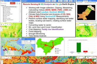 provide google earth engine script for gis and remote sensing analysis