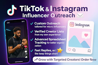 do instagram and tiktok influencer sourcing and outreach