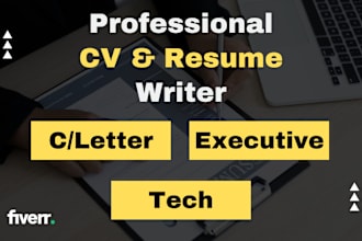 enhance your executive and tech resume, CV, cover letter, and linkedin profile
