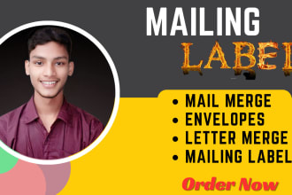 do mailing labels, mail marge from your data file