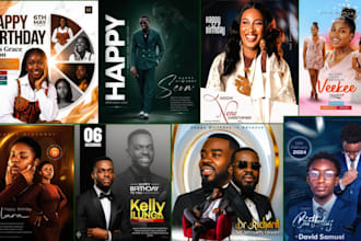design a stunning birthday flyer and invitation card