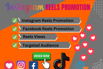 do facebook instagram reels organic promotion for views