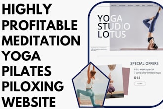 design yoga pilates piloxing meditation spa health appointment shopify store