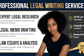 do expert legal research, law essays, and legal memo drafting