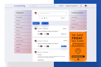 design ui ux for elearning or ecourse website in figma