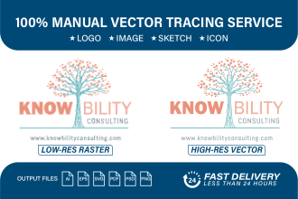 redraw logo png to vector and vectorize image