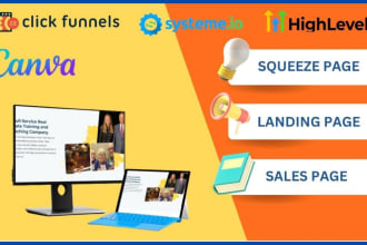 be unbounce leadific cartflow gohighlevel wix system io getresponse canva expert