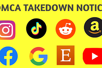 remove takedown copyright content from google,reddit,tiktok,yt,fb,ig under dmca