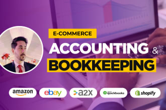 do amazon, ecommerce, ebay accounting and bookkeeping in quickbooks online, xero