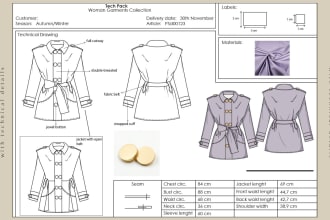 create professional fashion tech packs ready for production