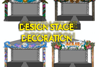 design the stage decoration banner