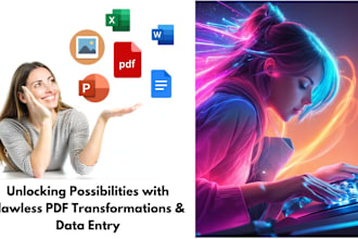 data entry and convert PDF to any editable format
