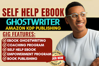 ghostwrite your nonfiction book self help ebook and publish on amazon kdp
