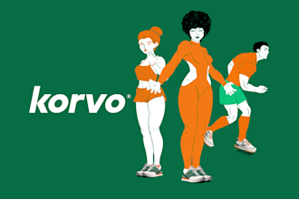 design a 2d flat illustration for your projects of advertising and marketing